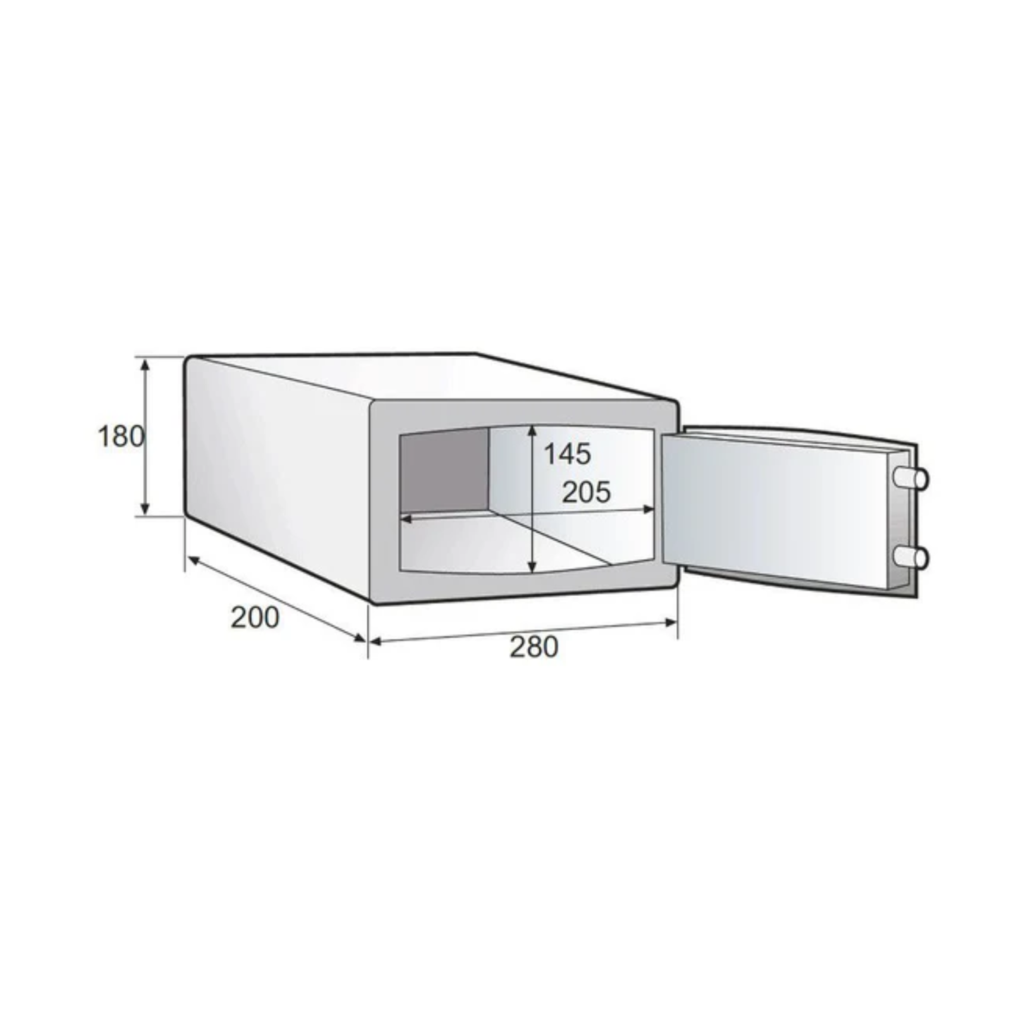 Cassaforte da camera serie 620U da 6 litri