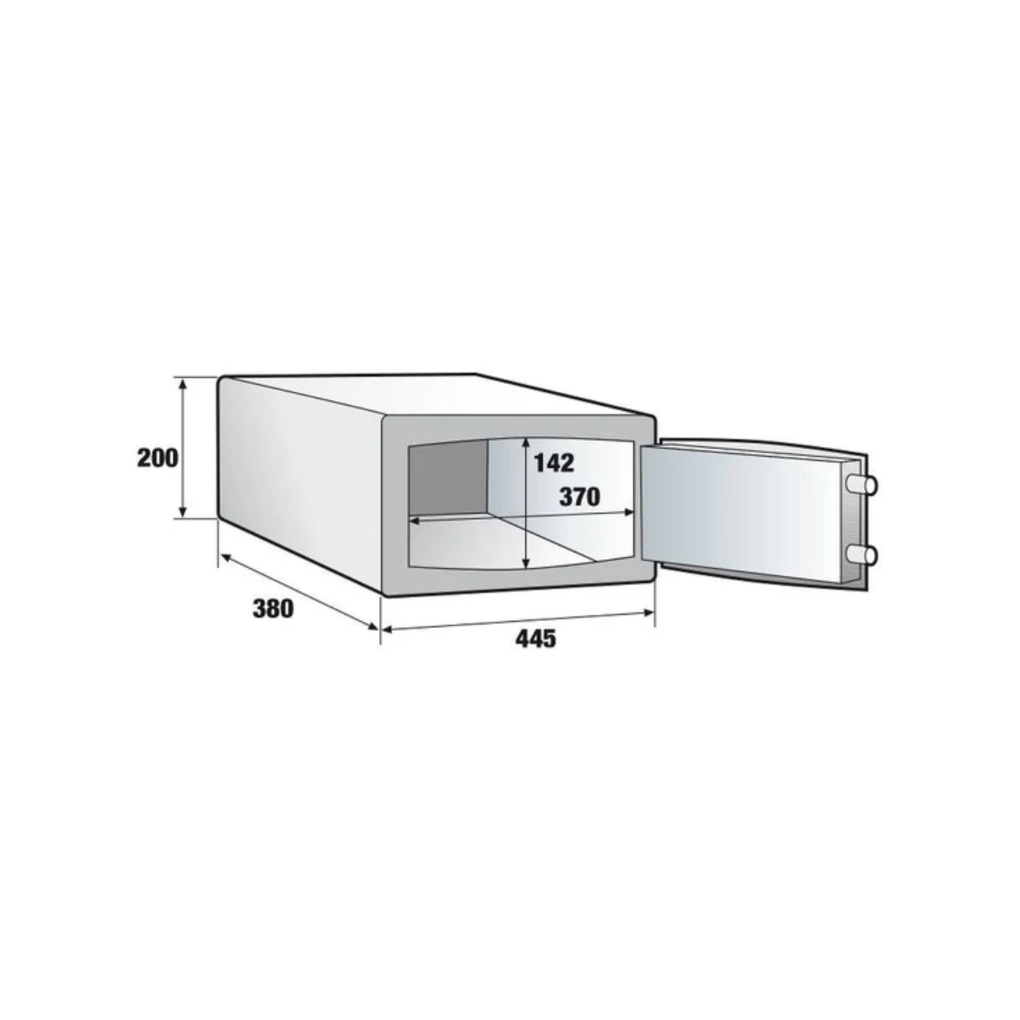 Cassaforte da camera serie 622U da 24.5 litri
